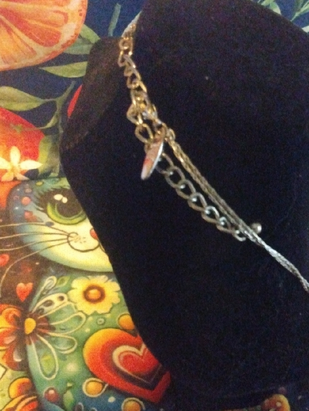 NY Collection Pink Black and Silver Beaded Necklace - Picture 4 of 4